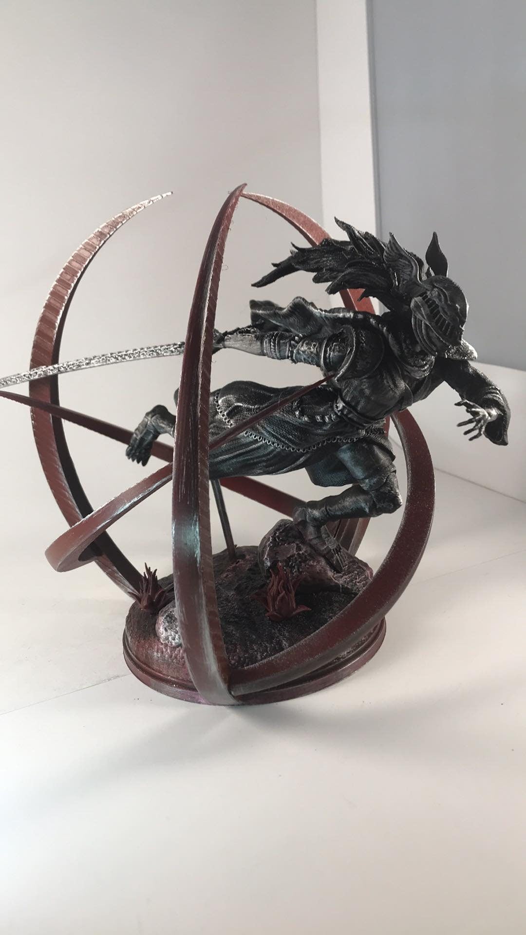 Elden Ring Malenia Statue Goddess of Rot Attack Pose Collectible Display Piece Gold or Silver Gaming Decor