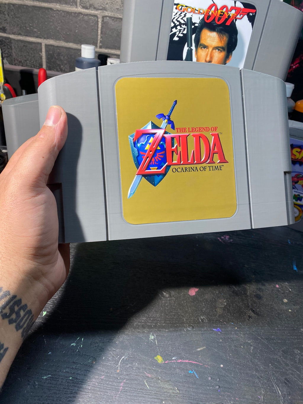 Ocarina of Time N64 Cartridge XL Replica Display Piece Zelda Collectible for Wall or Shelf Decor