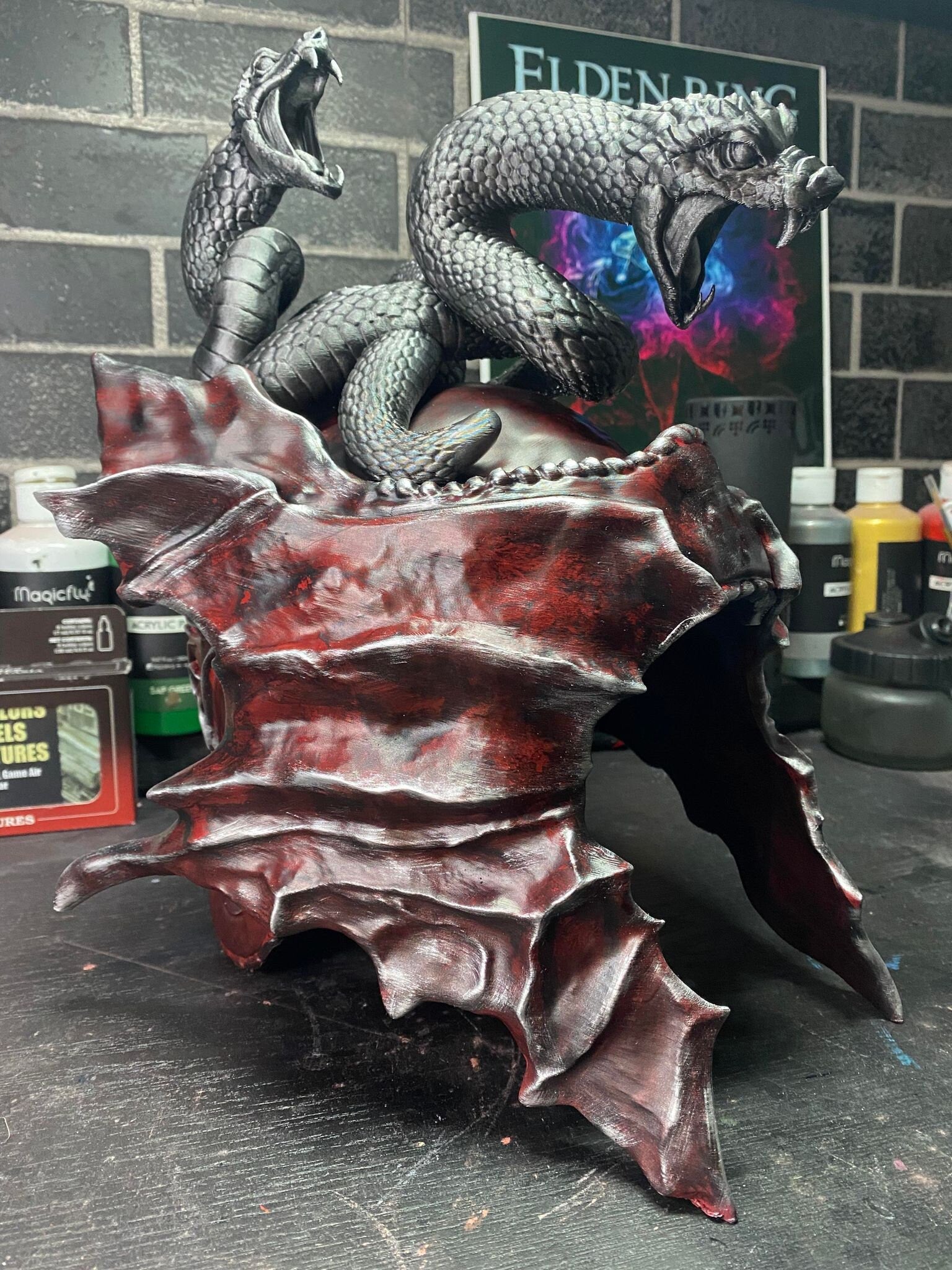 Hand-Painted 3D Printed “Messmer the Impaler” Helmet Replica from Elden Ring DLC