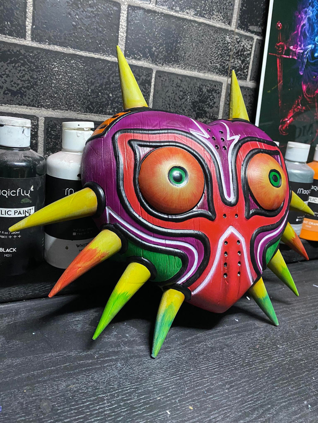 Majora Mask Display The Legend of Zelda Full Size Hand Painted Collectible Wall Decor Cosplay Prop