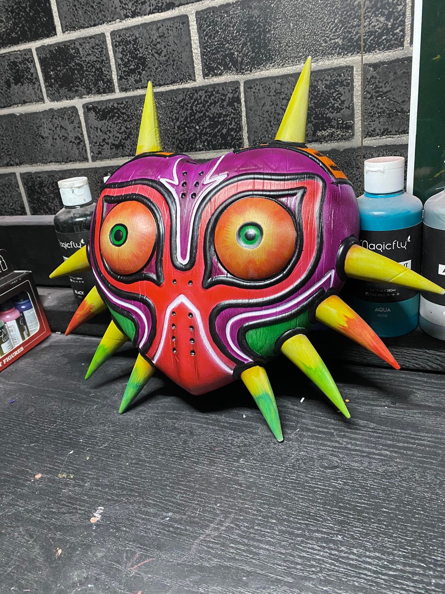 Majora Mask Display The Legend of Zelda Full Size Hand Painted Collectible Wall Decor Cosplay Prop