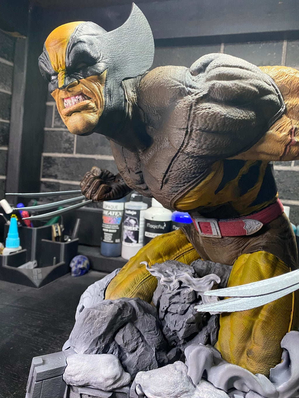 Wolverine Statue | Hand-Painted Collectible | 12" Marvel Display Piece