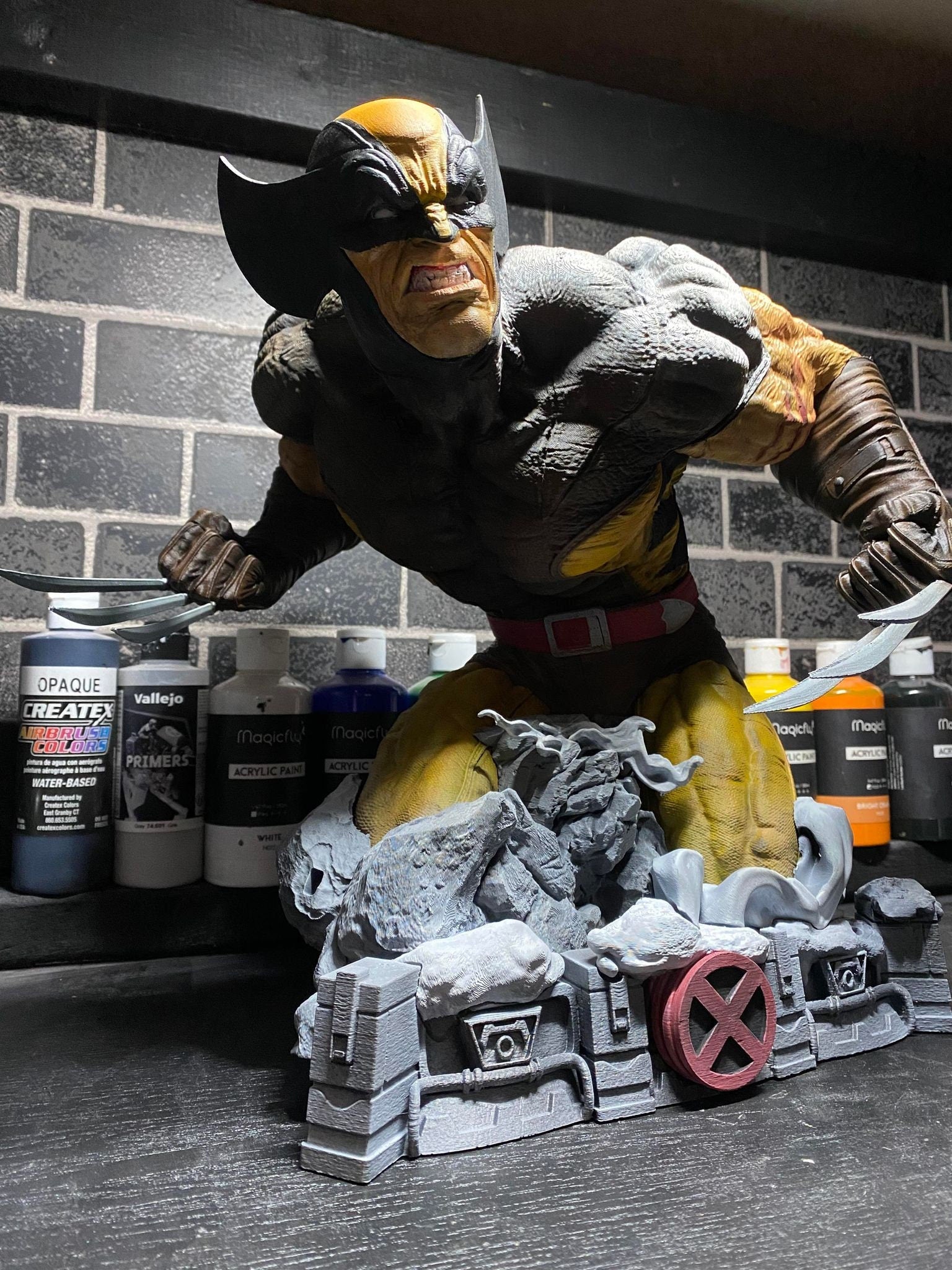 Wolverine Statue | Hand-Painted Collectible | 12" Marvel Display Piece