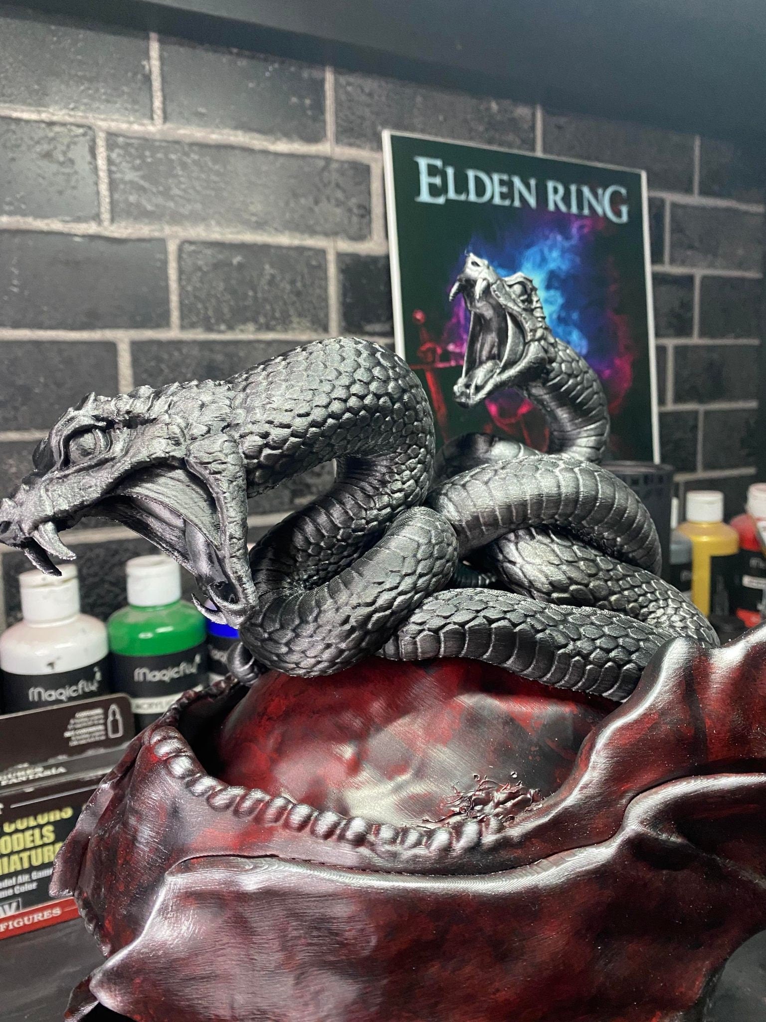 Hand-Painted 3D Printed “Messmer the Impaler” Helmet Replica from Elden Ring DLC