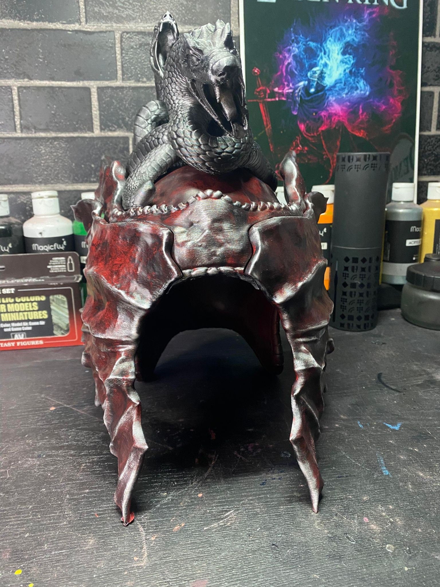 Hand-Painted 3D Printed “Messmer the Impaler” Helmet Replica from Elden Ring DLC