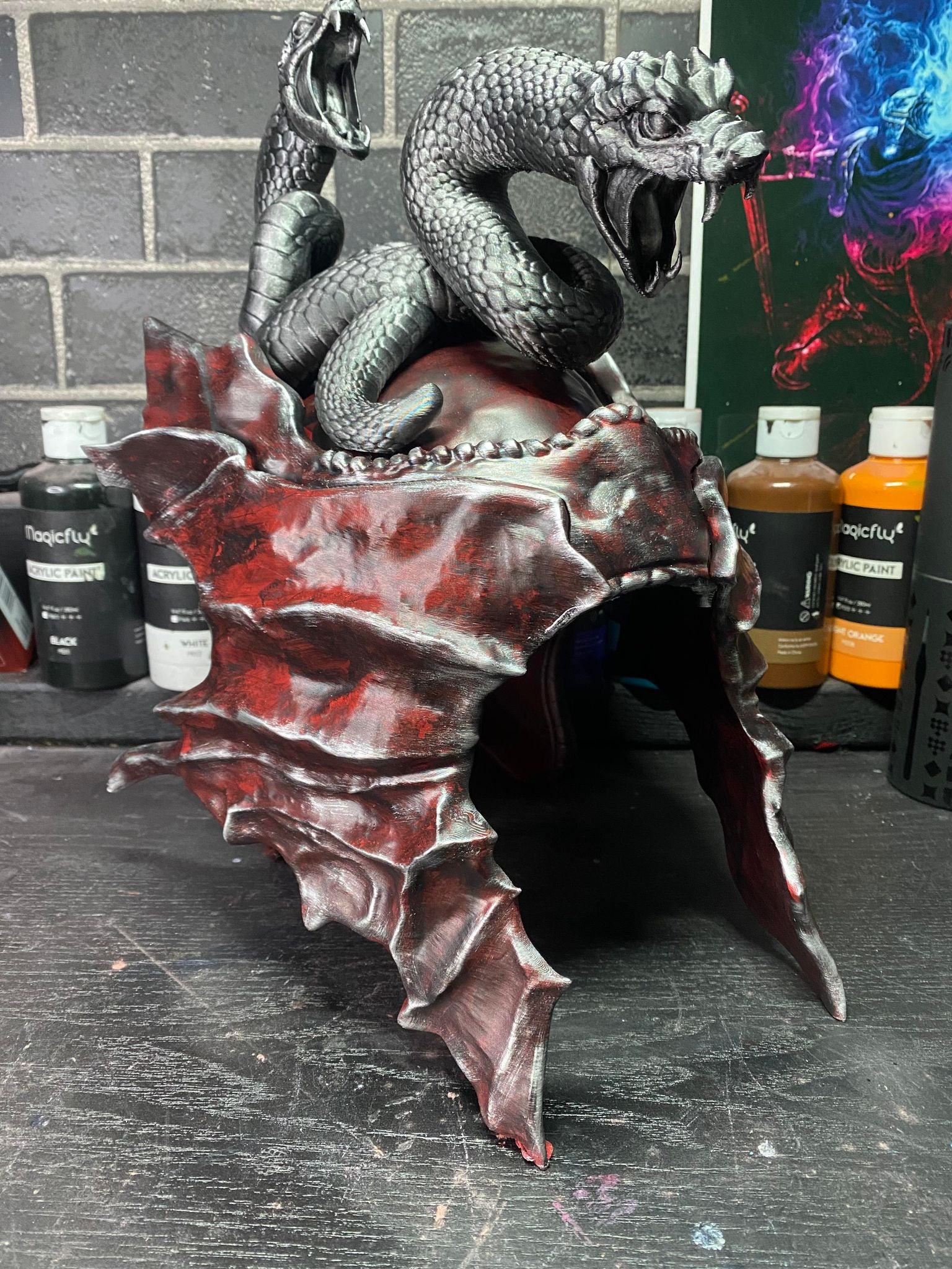 Hand-Painted 3D Printed “Messmer the Impaler” Helmet Replica from Elden Ring DLC