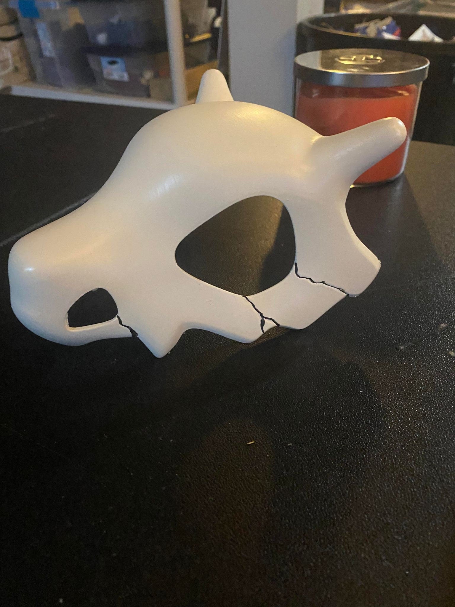Hand-Painted Cubone Skull Decoration