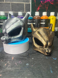 Mewtwo Inspired Skull Statue 3D Printed Hand Painted Collectible Display Piece for Gaming Room or Cosplay