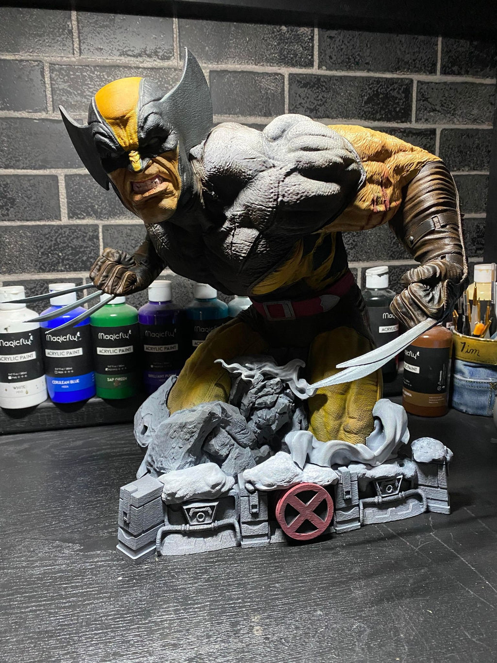 Wolverine Statue | Hand-Painted Collectible | 12" Marvel Display Piece