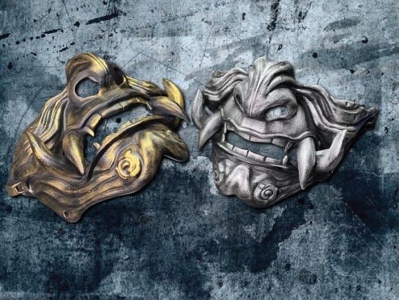Japanese Oni Half Mask
