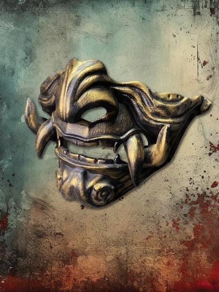 Japanese Oni Half Mask