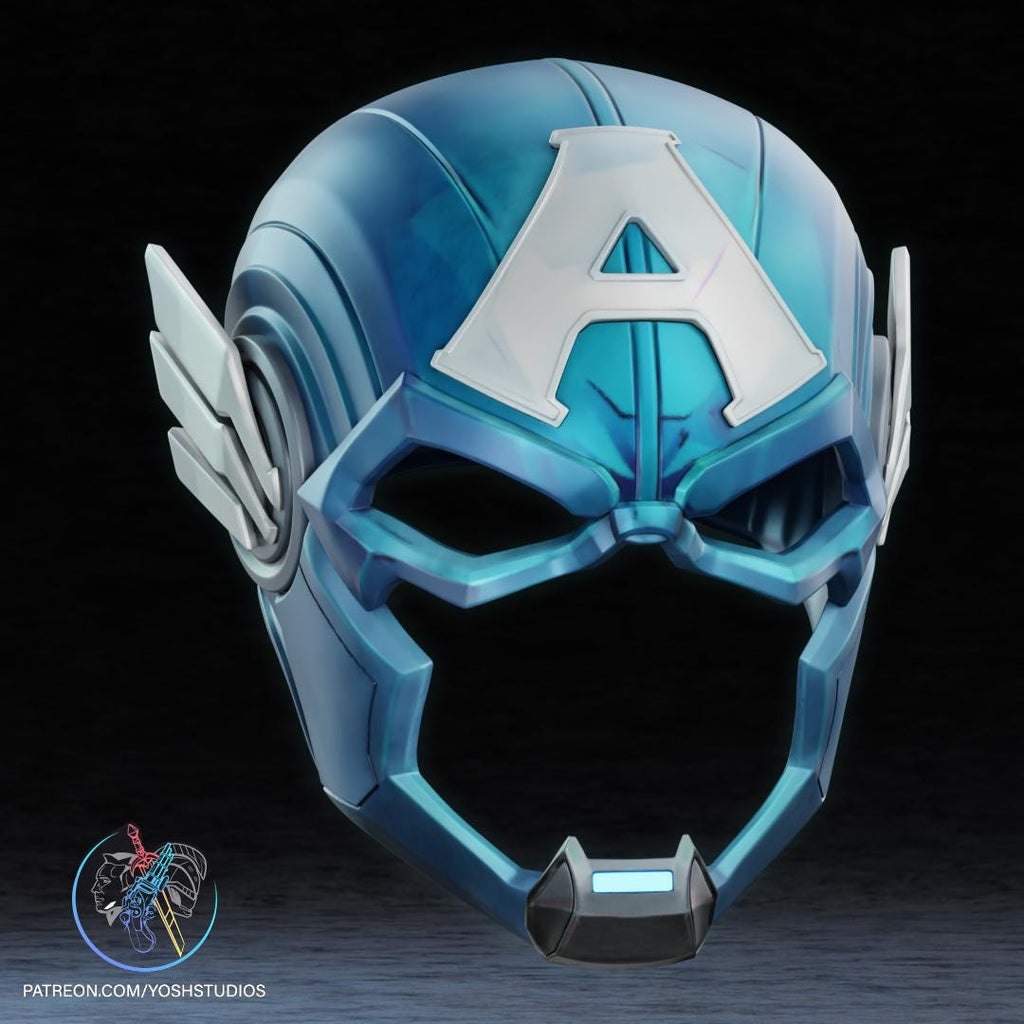 Marvel Rivals Captain America Helmet - Cosplay Helmet - Display Piece