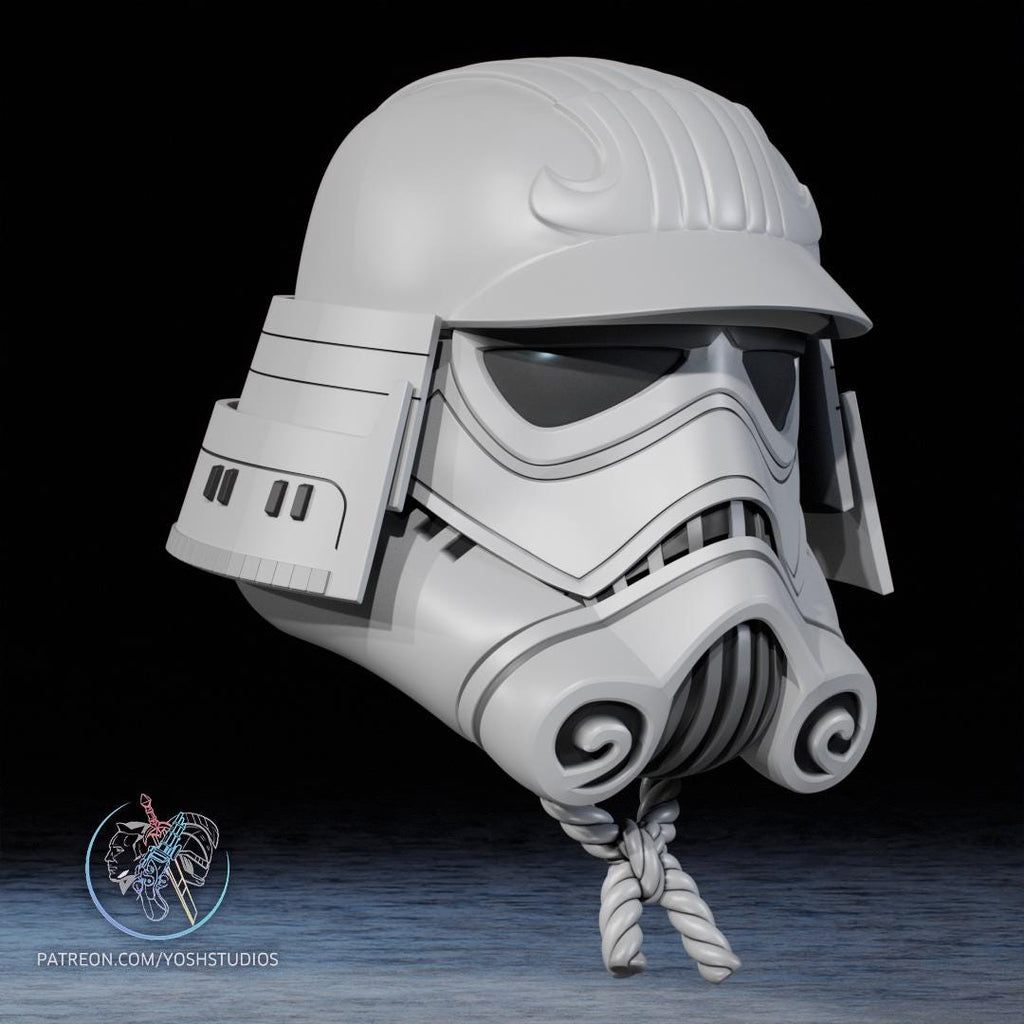 Storm trooper Samurai Helmet – Hand-Painted & Wearable