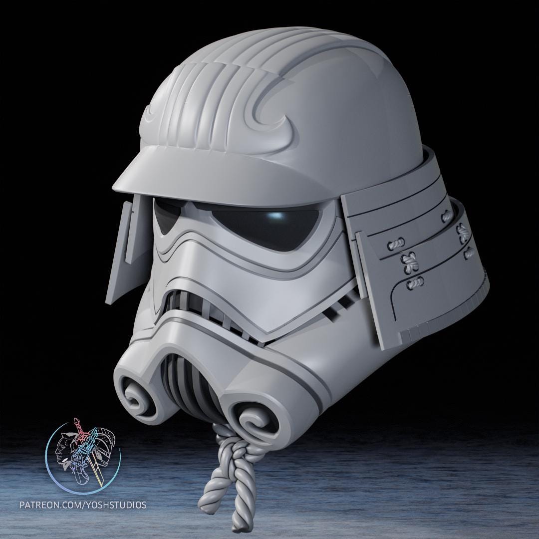 Storm trooper Samurai Helmet – Hand-Painted & Wearable