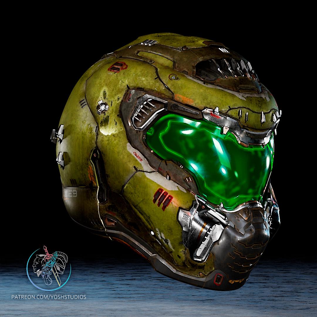 Doom Guy Helmet - Cosplay Helmet - Display Piece