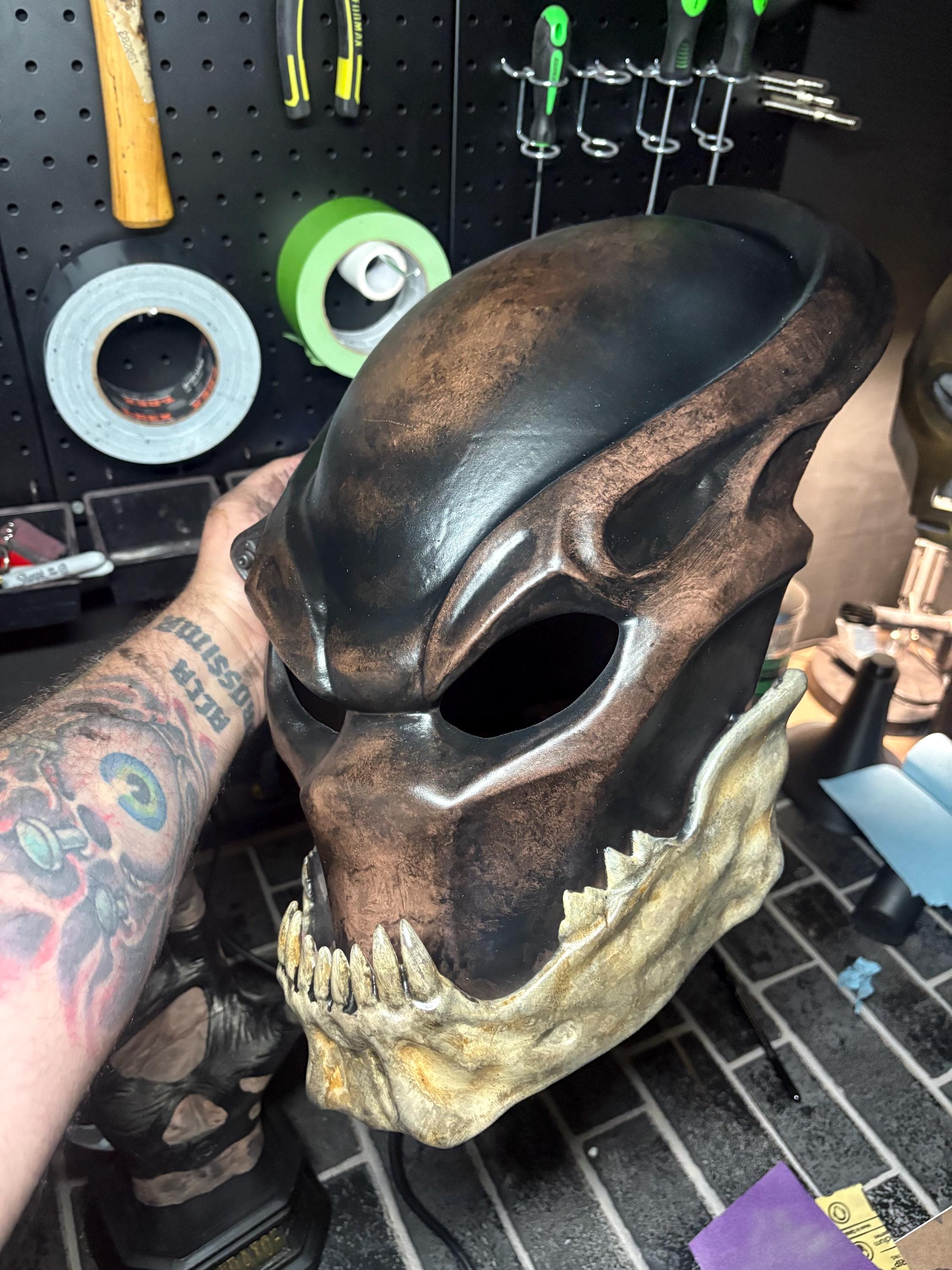 Predator Mask Display Piece with stand
