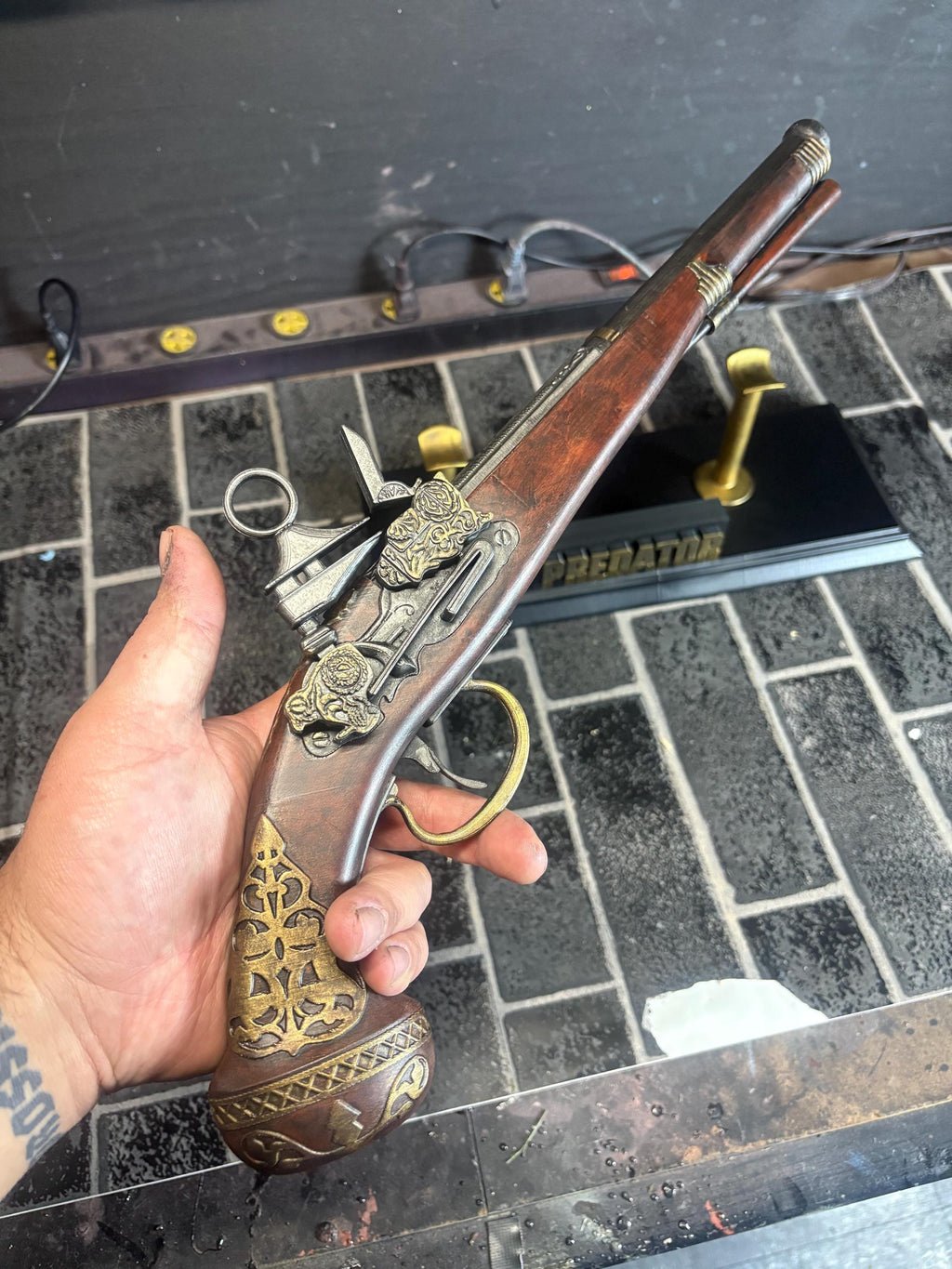 Flintlock Pistol Prop / Predator / display piece