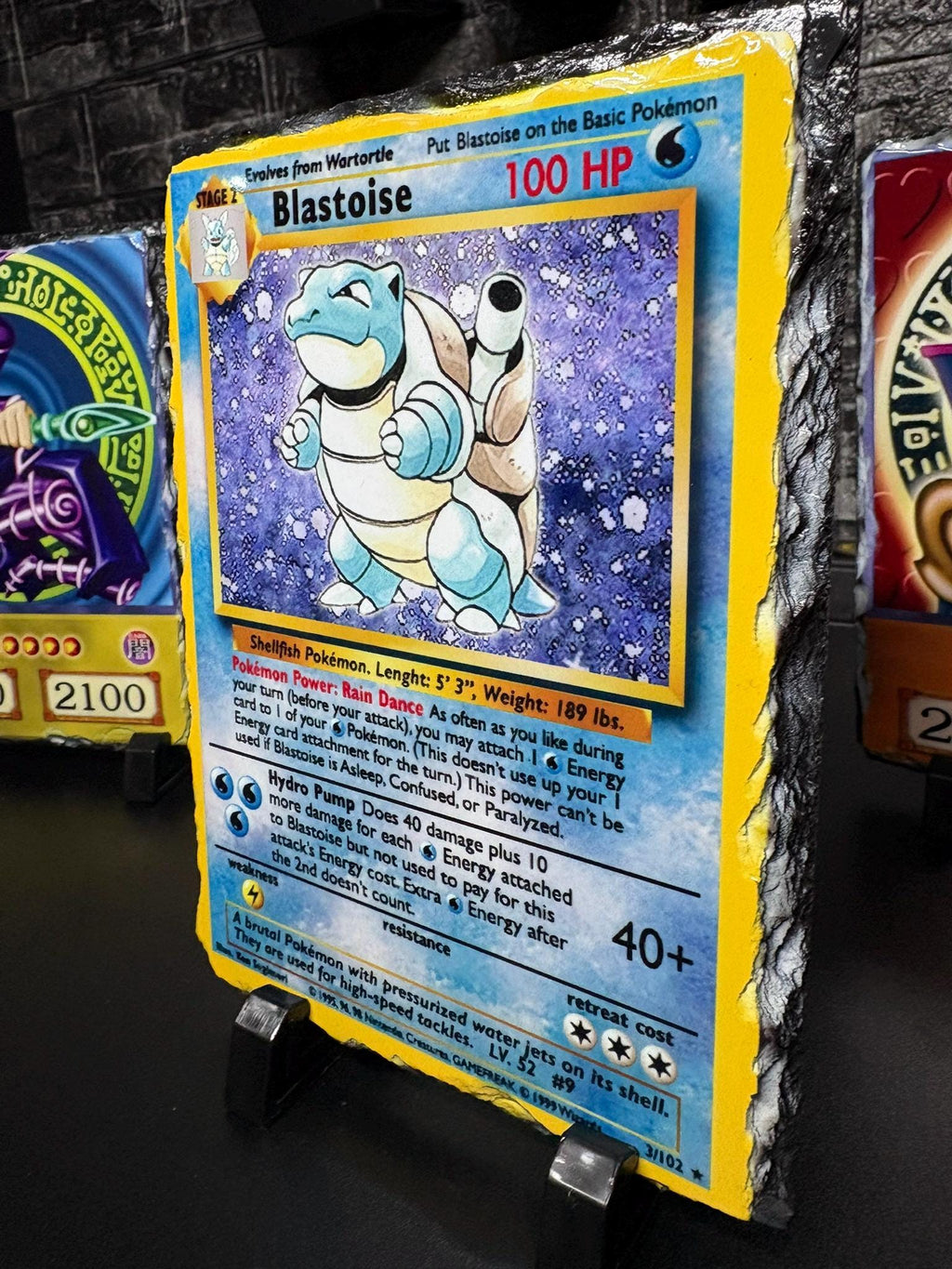 Stone Slate Trading Card Display - Blastoise