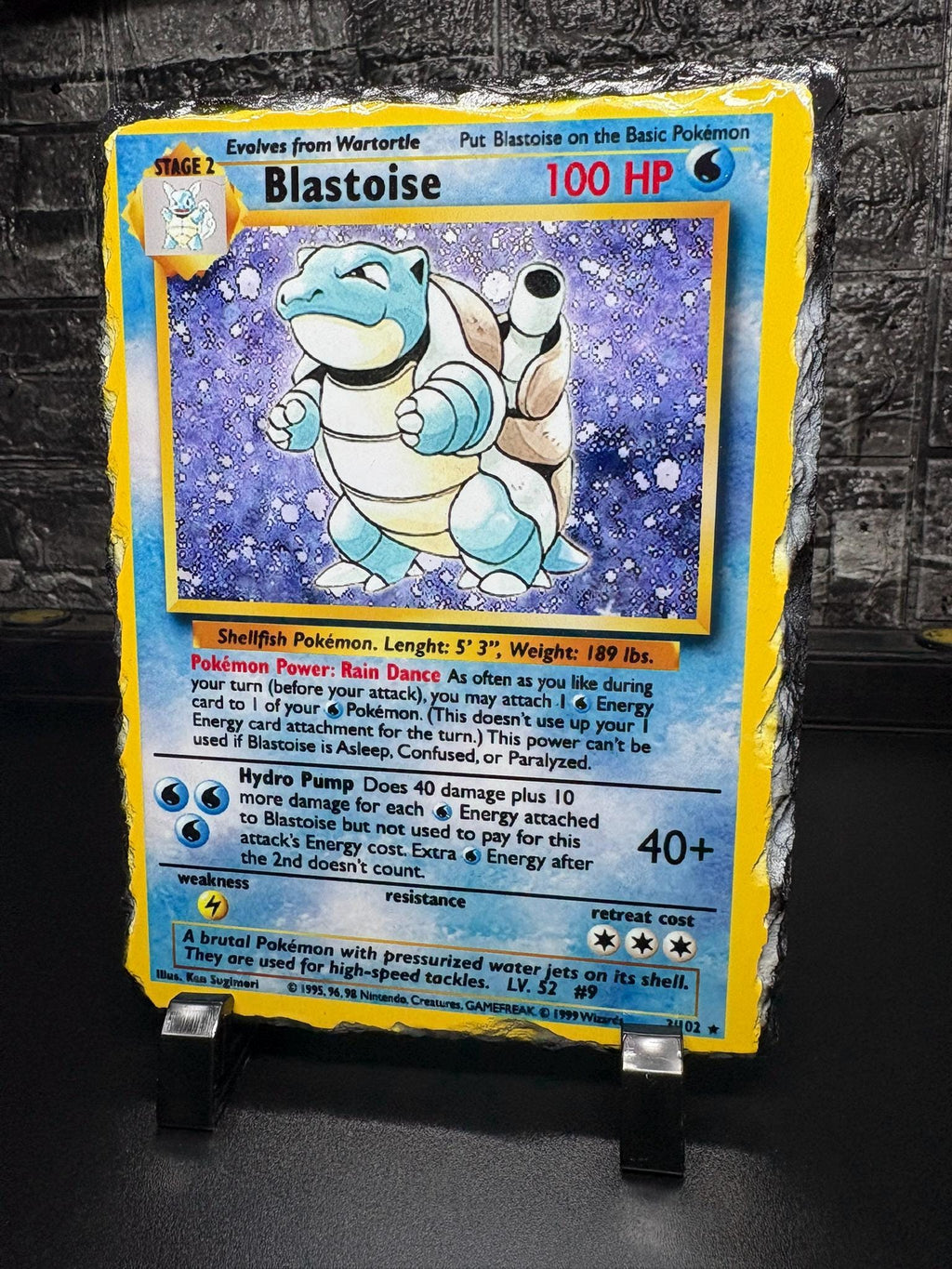 Stone Slate Trading Card Display - Blastoise