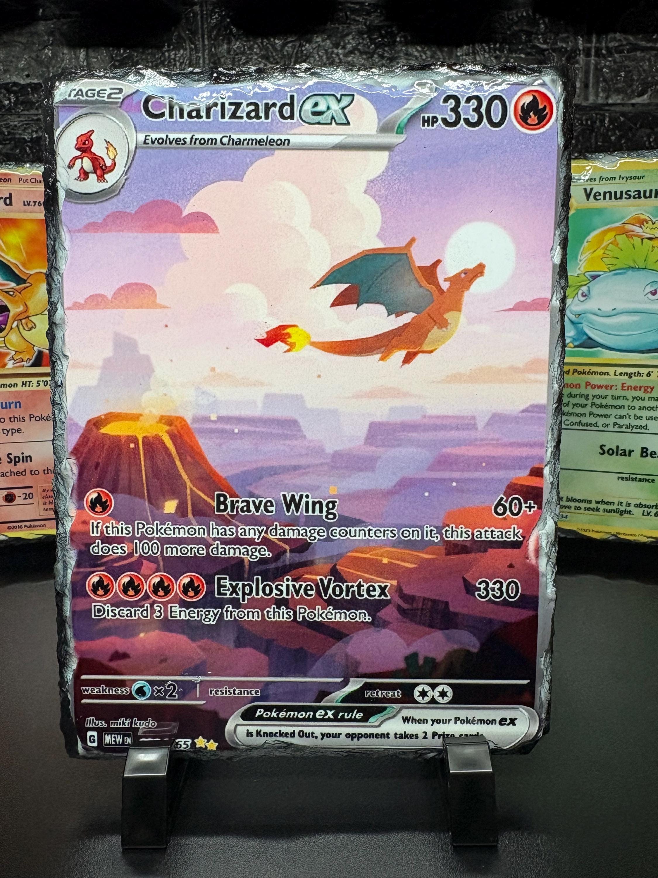 Stone Slate Trading Card Display - Charizard EX
