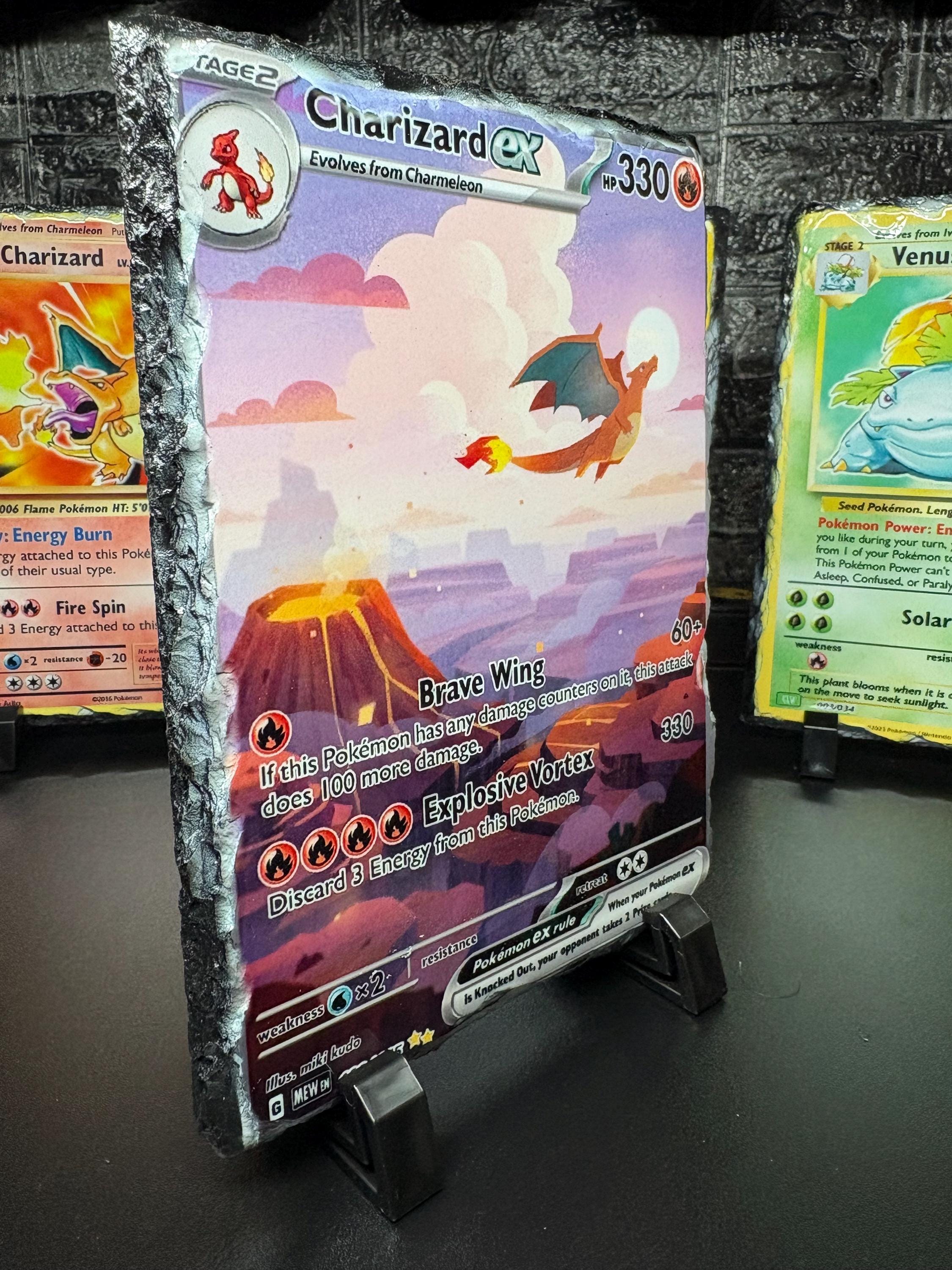 Stone Slate Trading Card Display - Charizard EX
