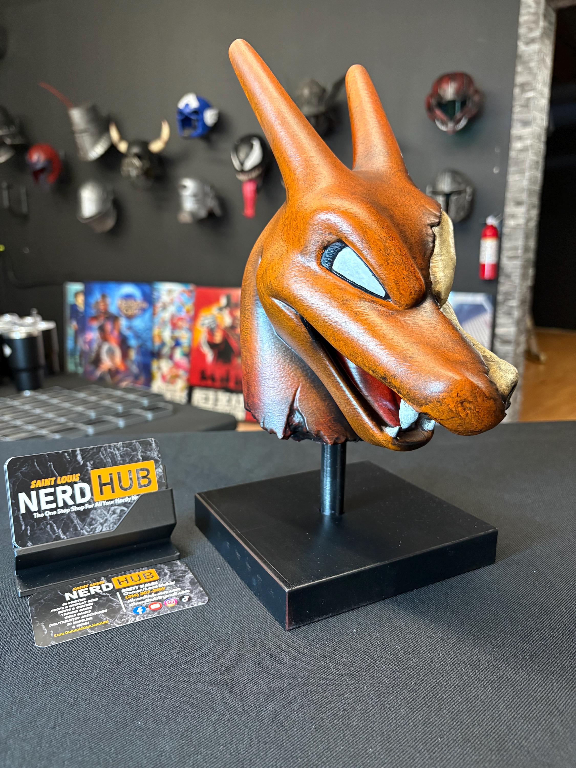 Slain Charizard Head Display