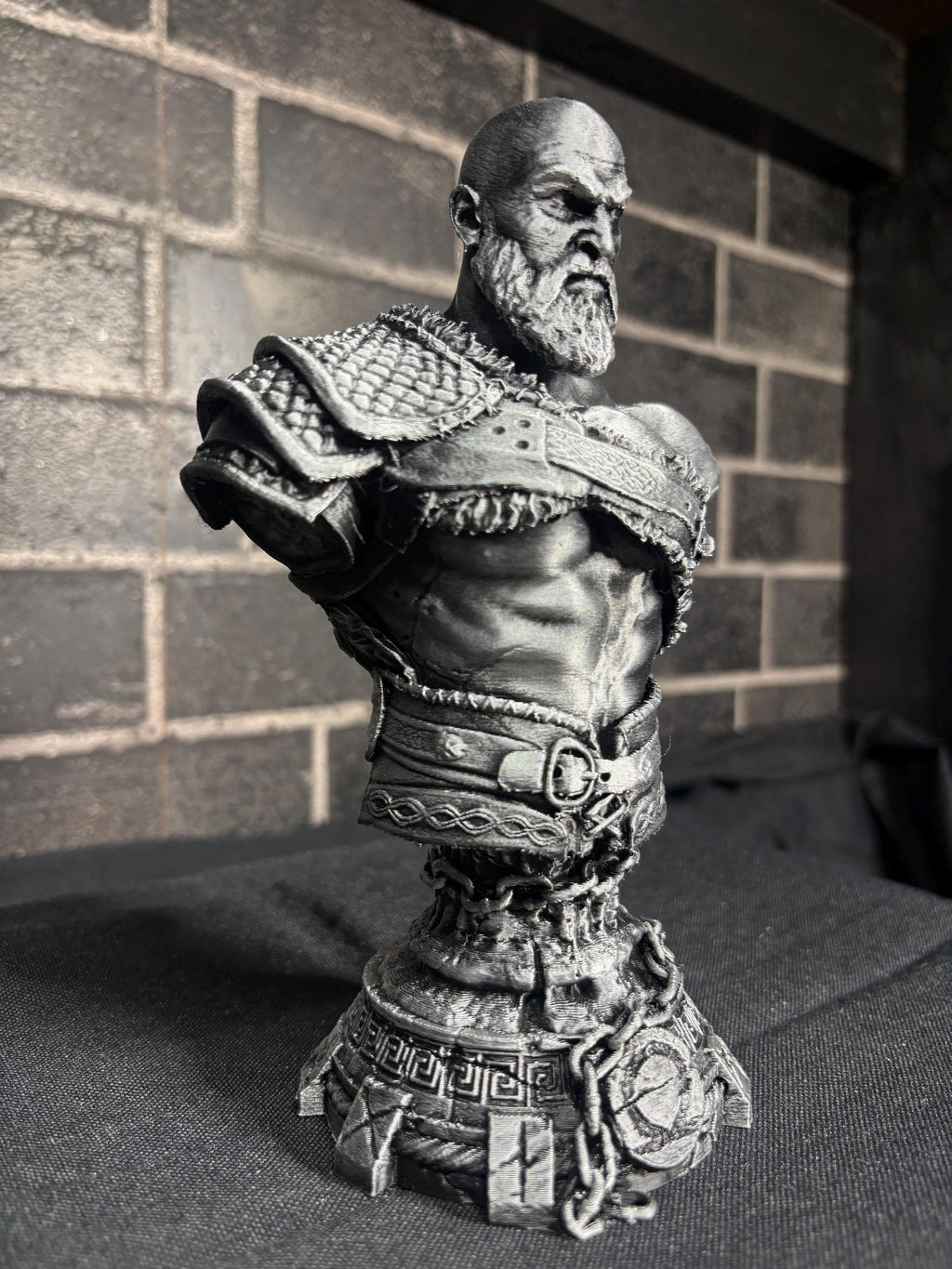 Kratos Bust | God of War Inspired Hand Painted Collectible | 6” Gaming Statue