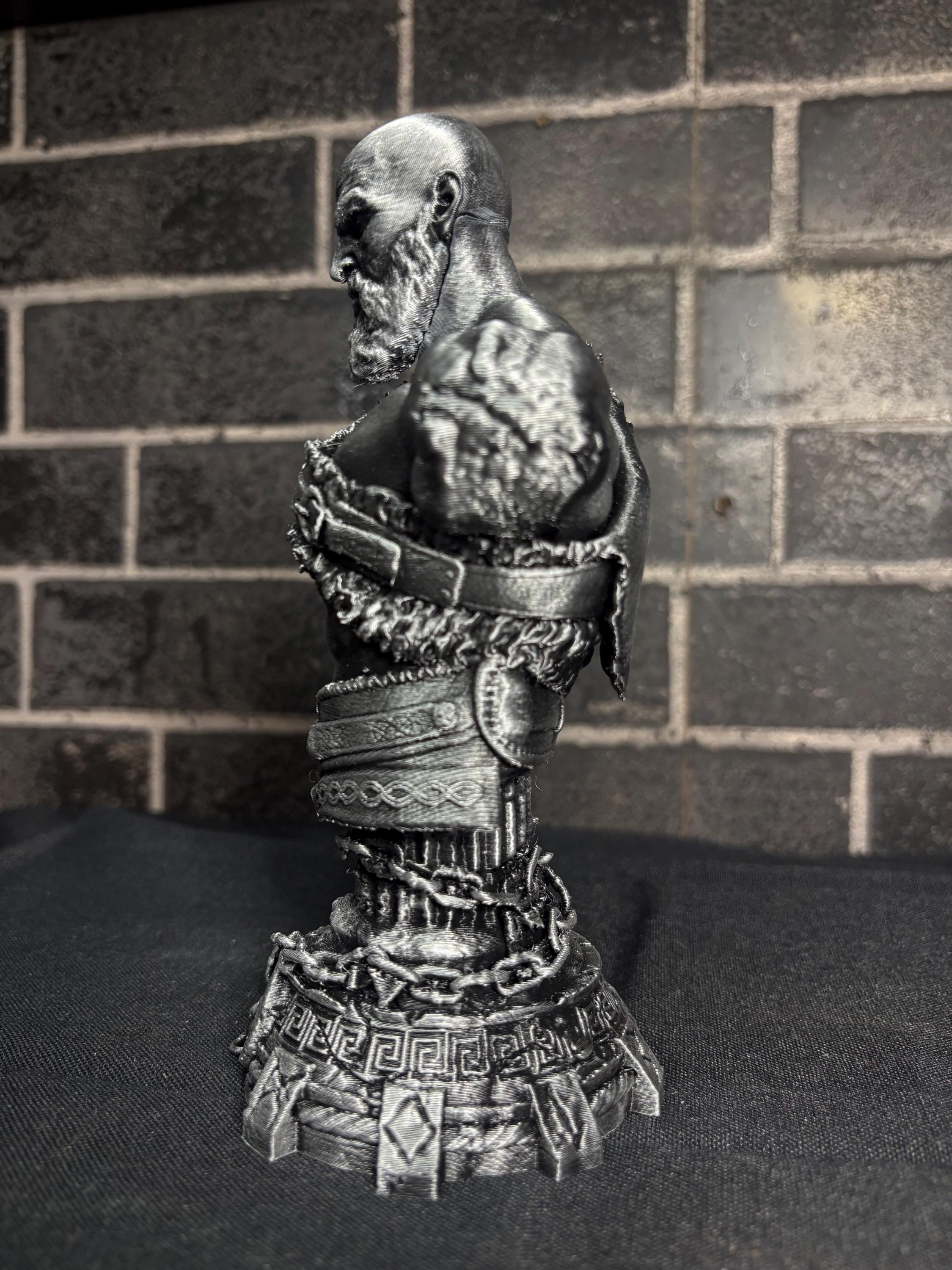 Kratos Bust | God of War Inspired Hand Painted Collectible | 6” Gaming Statue