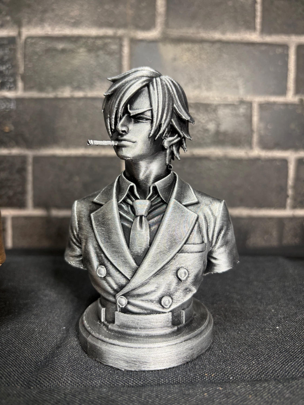 Sanji Bust | One Piece Inspired Collectible | 6” Anime Statue | Gold or Silver Finish