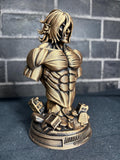 Attack Titan Bust – Hand Painted Anime Display Statue – 6” Titan Collectible – Gold or Silver Finish – AOT Inspired Decor