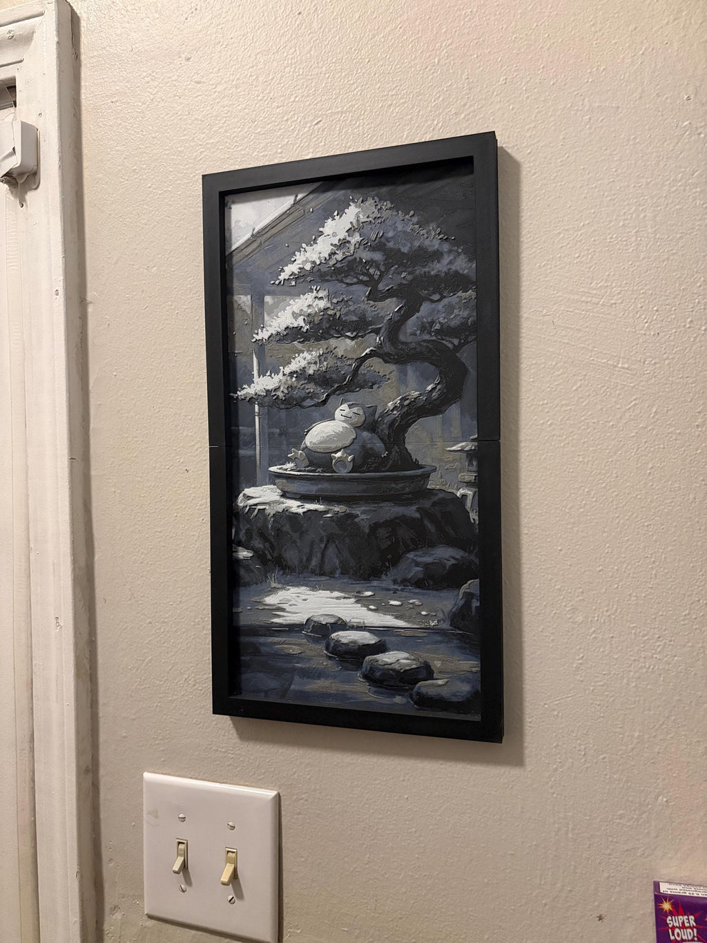 Sleepy Snorlax Bonzai Tree - Wall Art