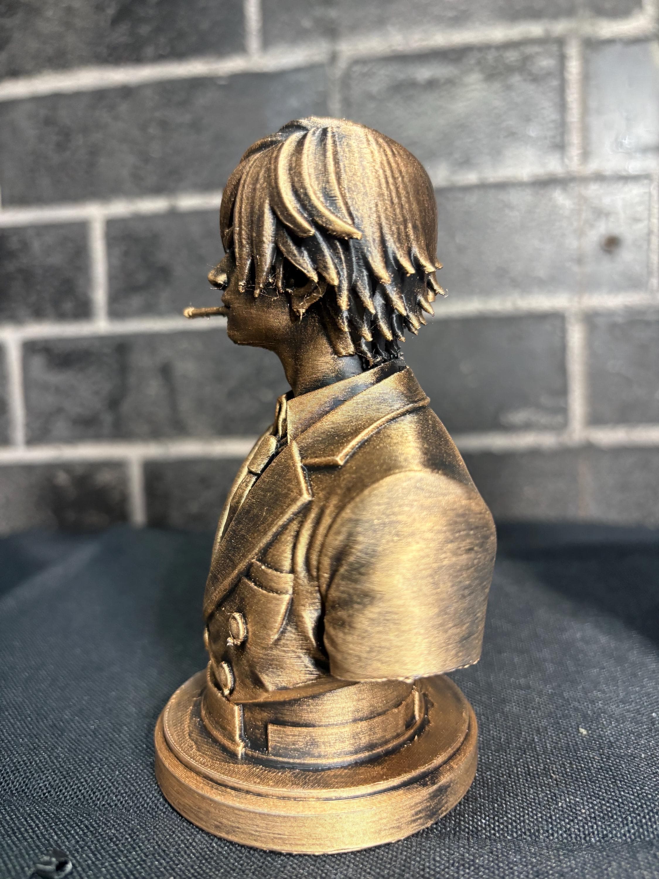 Sanji Bust | One Piece Inspired Collectible | 6” Anime Statue | Gold or Silver Finish