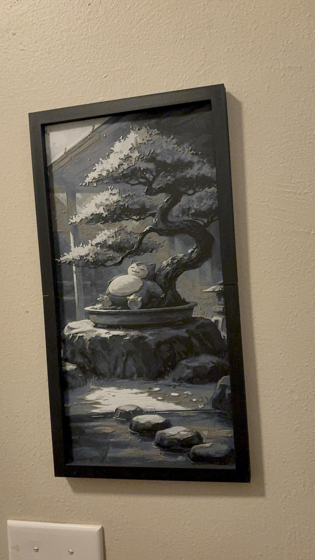 Sleepy Snorlax Bonzai Tree - Wall Art