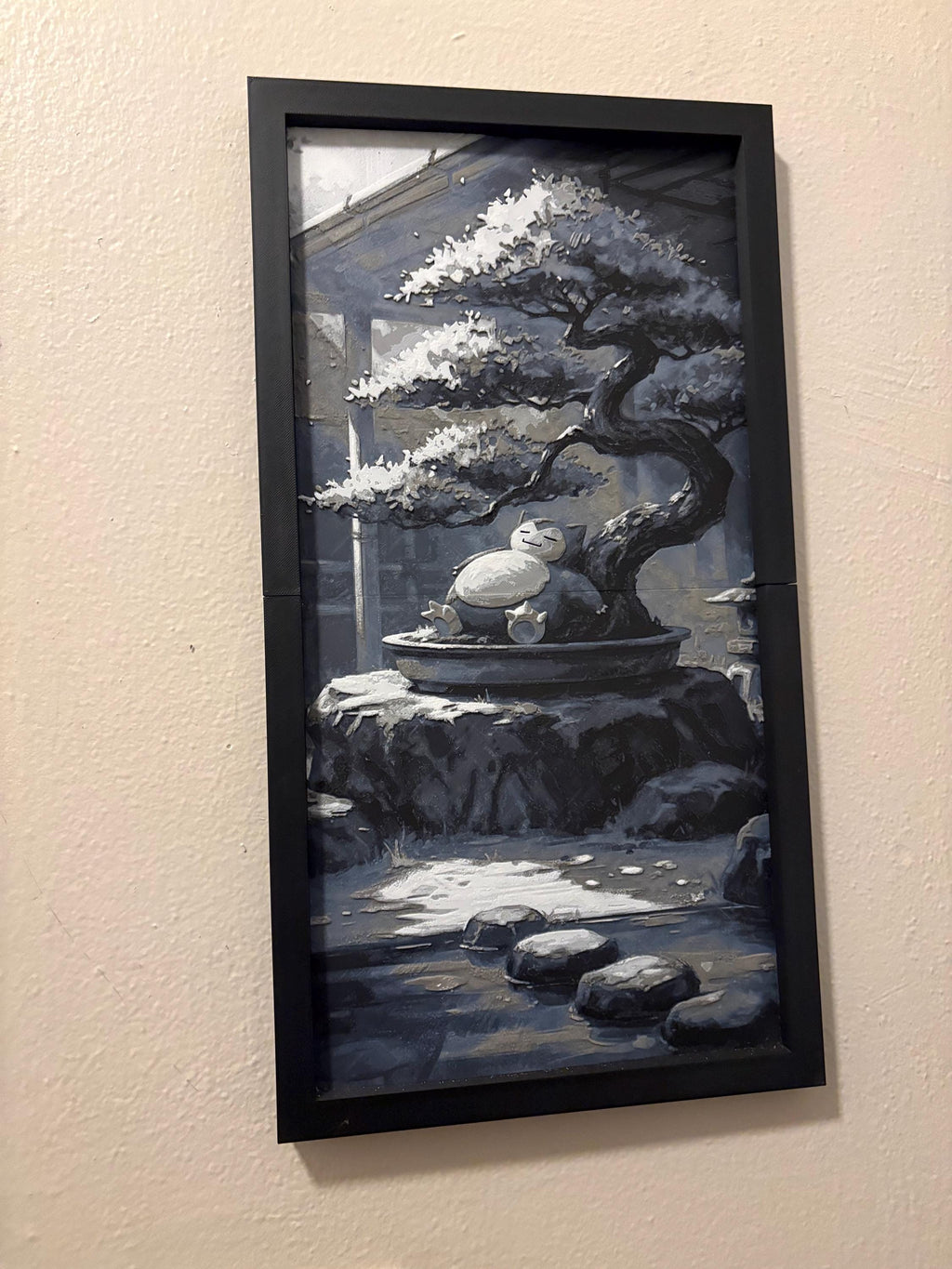 Sleepy Snorlax Bonzai Tree - Wall Art