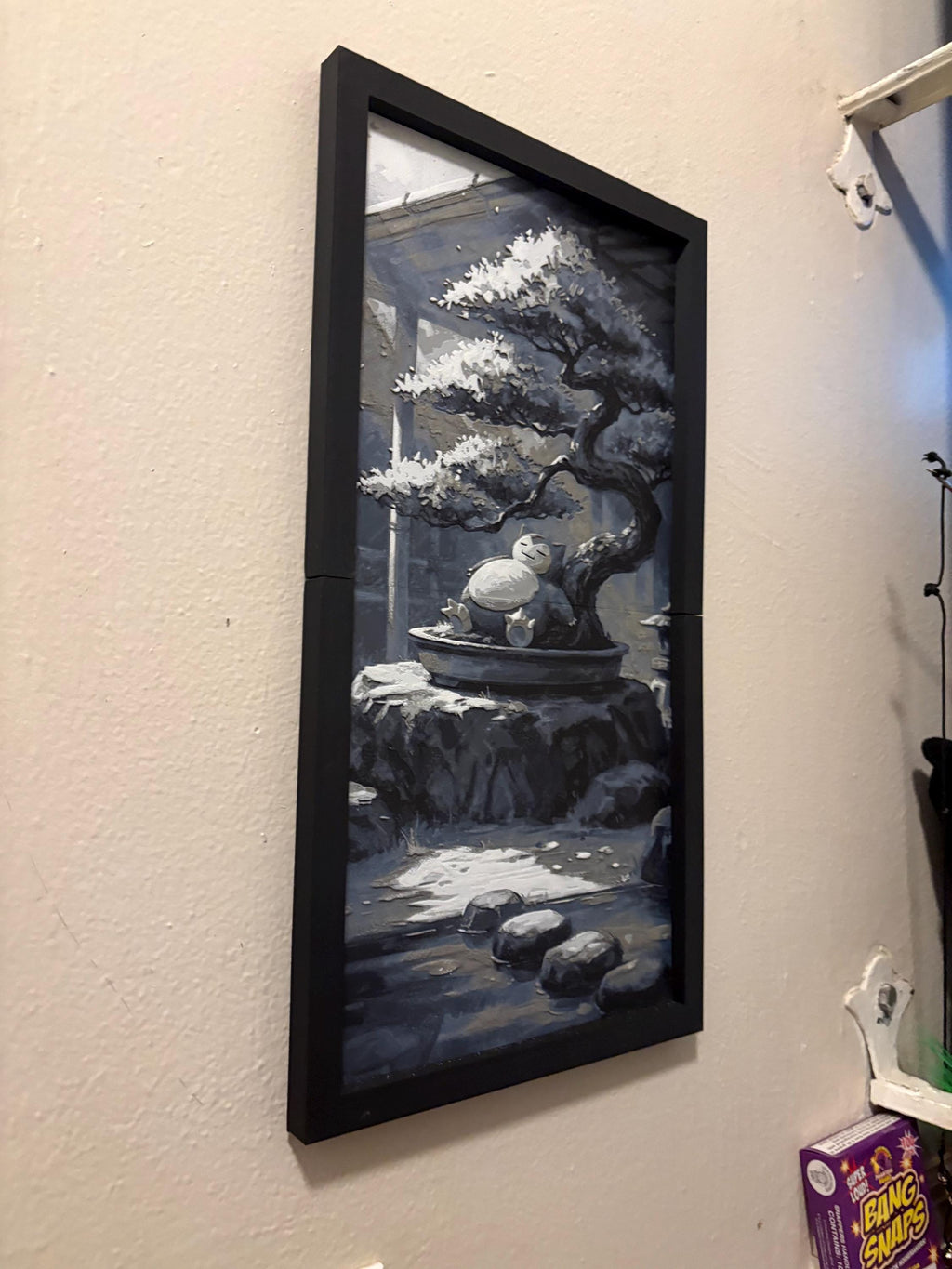 Sleepy Snorlax Bonzai Tree - Wall Art