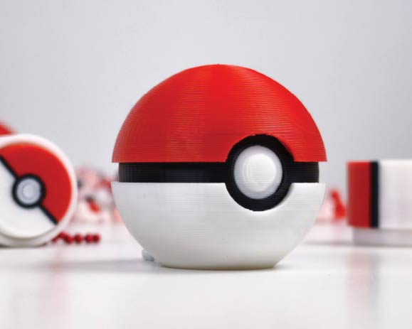 Pokemon Pokeball Fidget Clicker 3D Printed Collectible Toy Stress Relief Gaming Desk Accessory