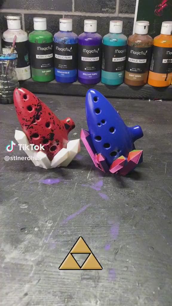 Ocarina Instrument The Legend of Zelda Inspired Handmade Display Piece Playable Replica Collectible with Custom Colors
